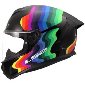 LS2 FF820 Rapid III Flow Motorcycle Helmet Black Multi 2