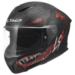 LS2 FF820 Rapid III Kaiju II Helmet – Black/Red/White LS2 FF820 Rapid III Kaiju II Motorcycle Helmet Black Red White 1