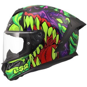 LS2 FF820 Rapid III Lycant Helmet – Purple/Green LS2 FF820 Rapid III Lycant Motorcycle Helmet Purple Green 2