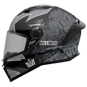 MT Stinger 2 Trigger Motorcycle Helmet - Black Grey 1