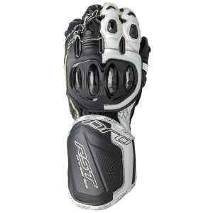 RST Pro Series GP D3O Gloves – Black/White RST Pro Series Gp D3O Mens Motorcycle Gloves Black White 1