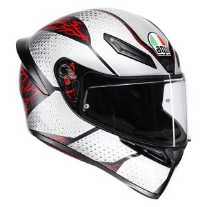 AGV K1-S Speedarmour Motorcycle Helmet – Black/Grey/Red AGV K1-S Speedarmour Motorcycle Helmet Black Grey Red 1