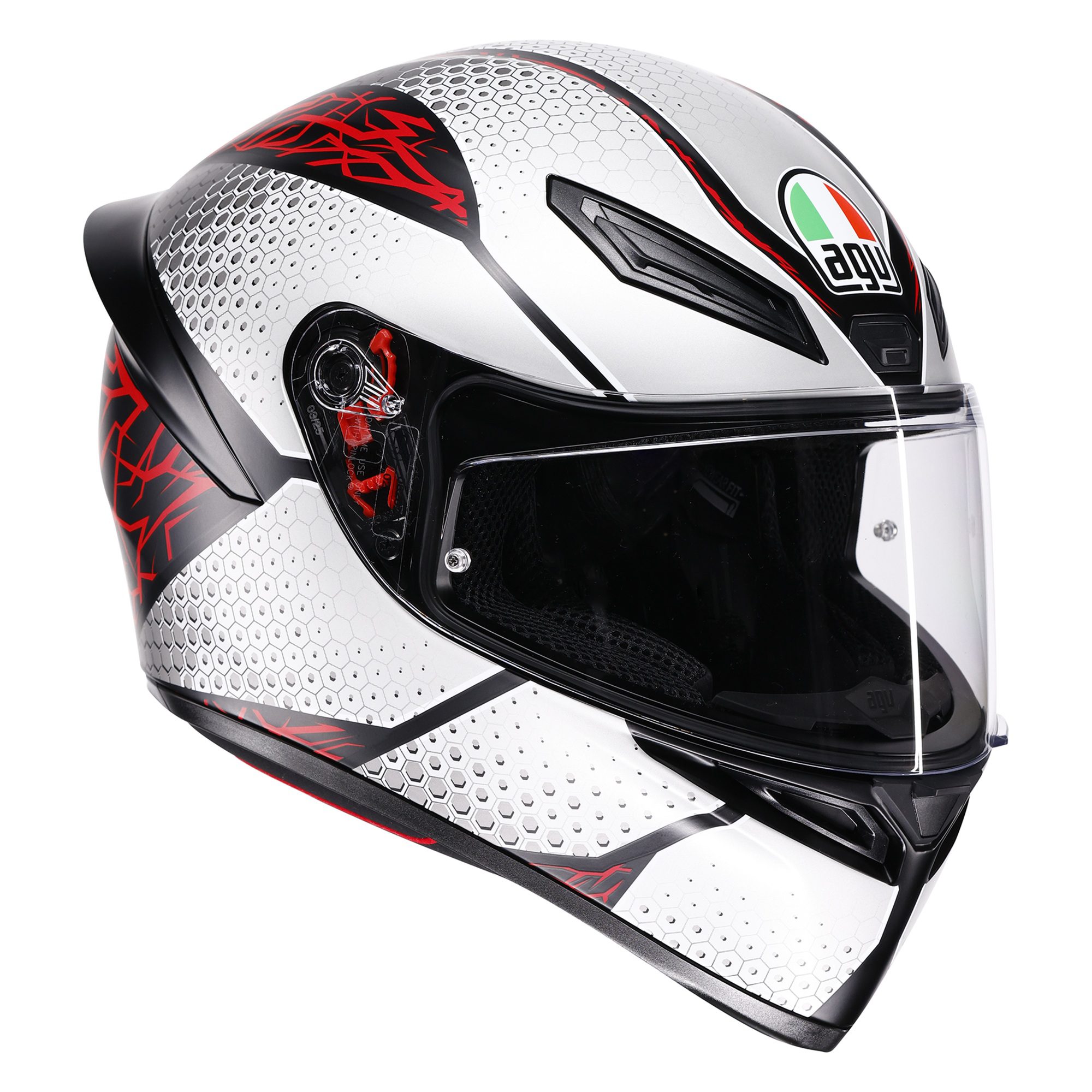 AGV K1-S Speedarmour Motorcycle Helmet White: Italian Safety