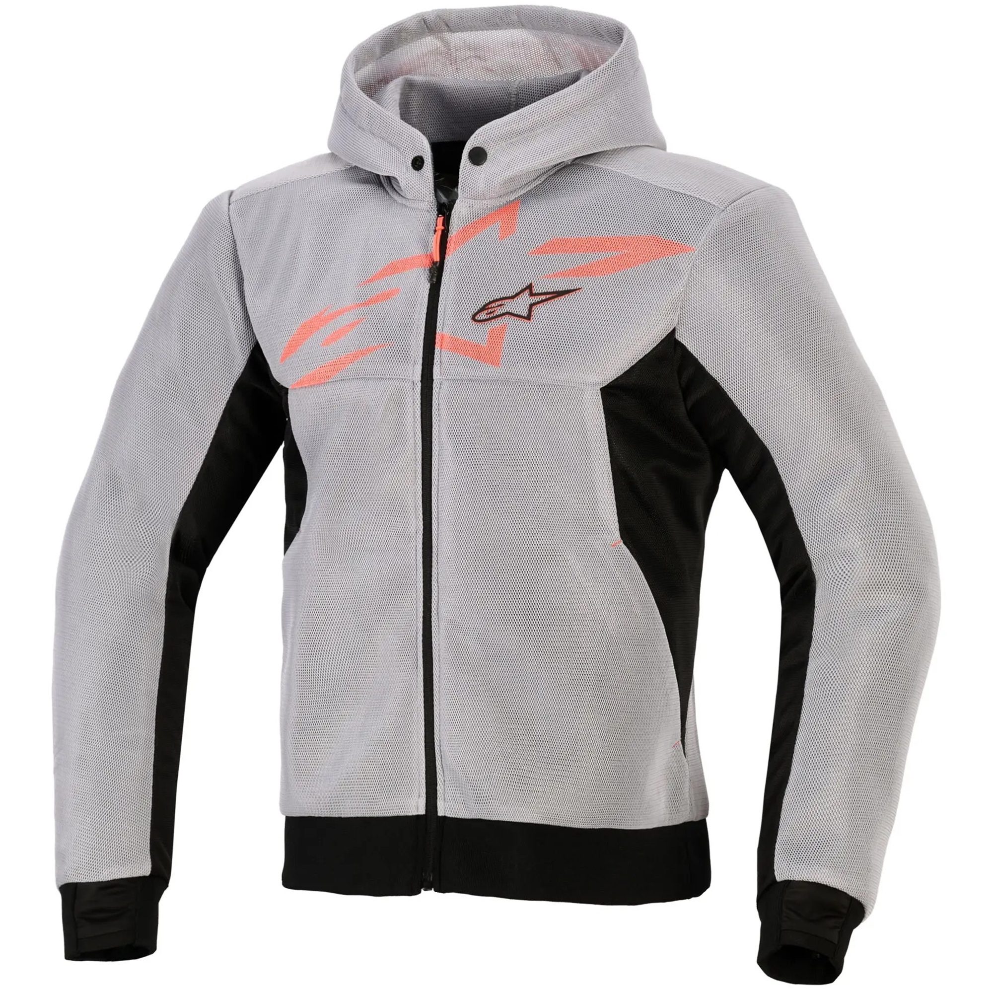 Alpinestars Chrome Superairflow Motorcycle Hoodie - Grey/Red
