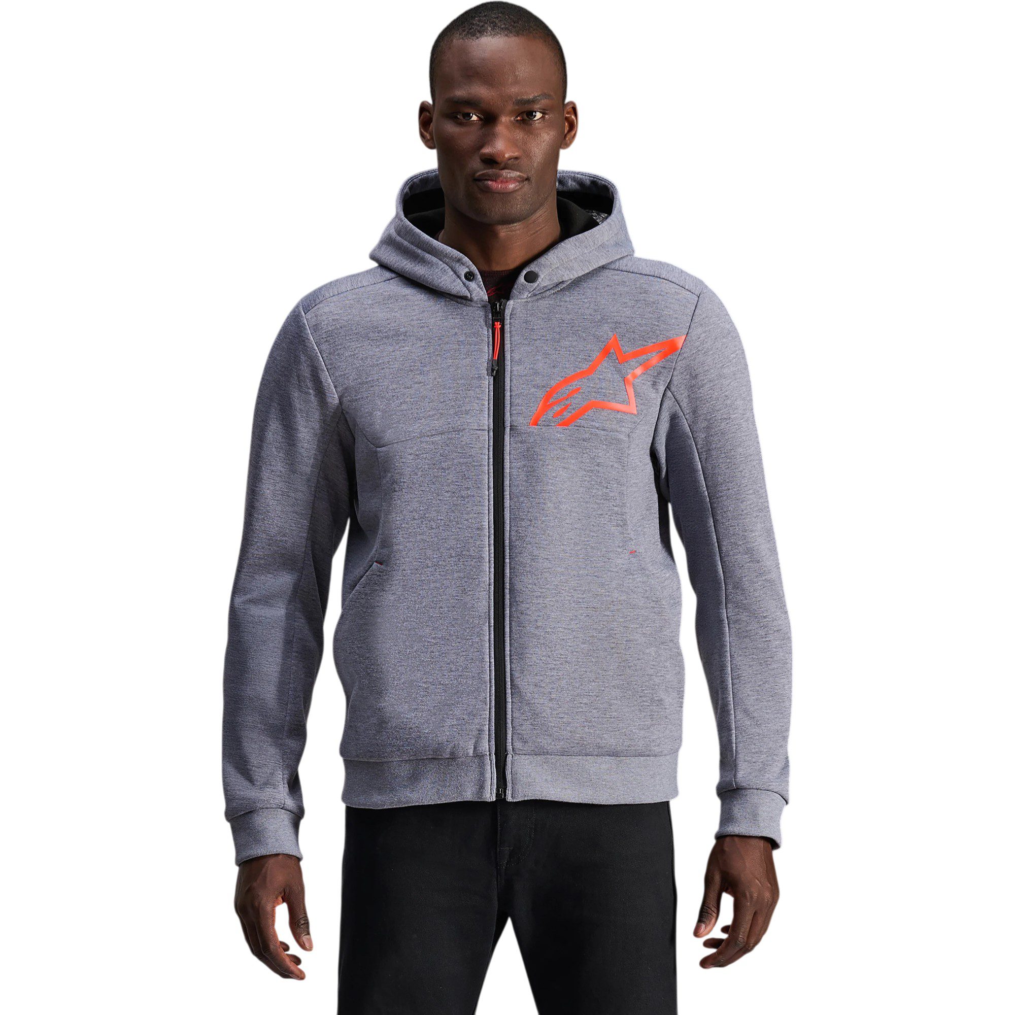 Alpinestars Chrome v2 Sports Motorcycle Hoodie - Grey/Red