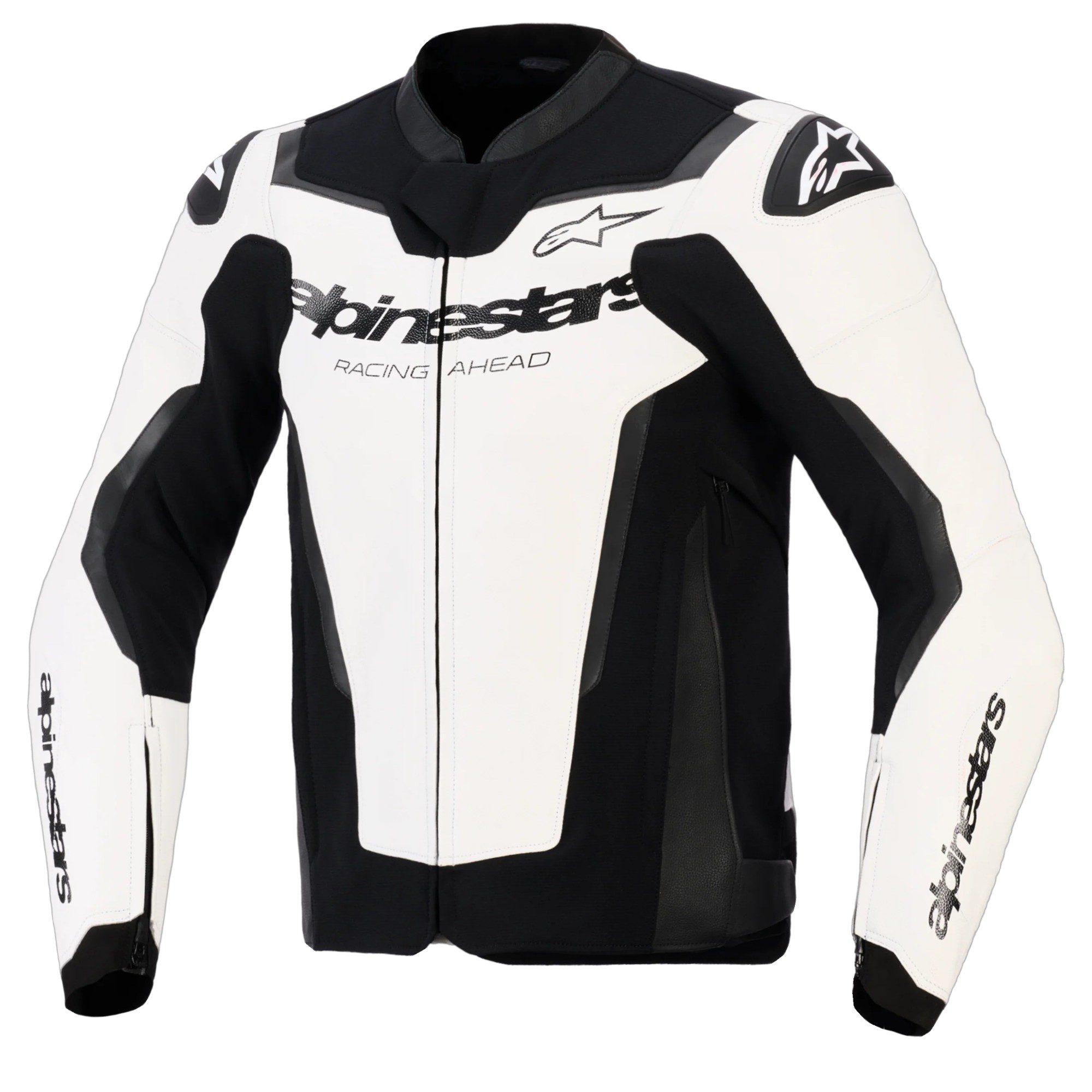 Alpinestars GP Force v2 Leather Motorcycle Jacket - White/Black