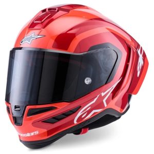 Alpinestars Supertech R10 Arius Motorcycle Helmet - Black White Red 1
