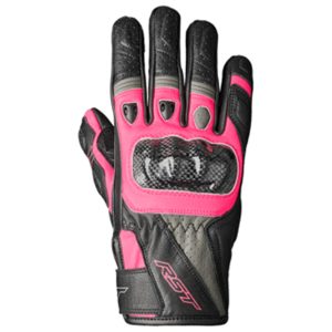 RST Stunt III Women's Motorcycle Gloves - Black Pink Grey 1