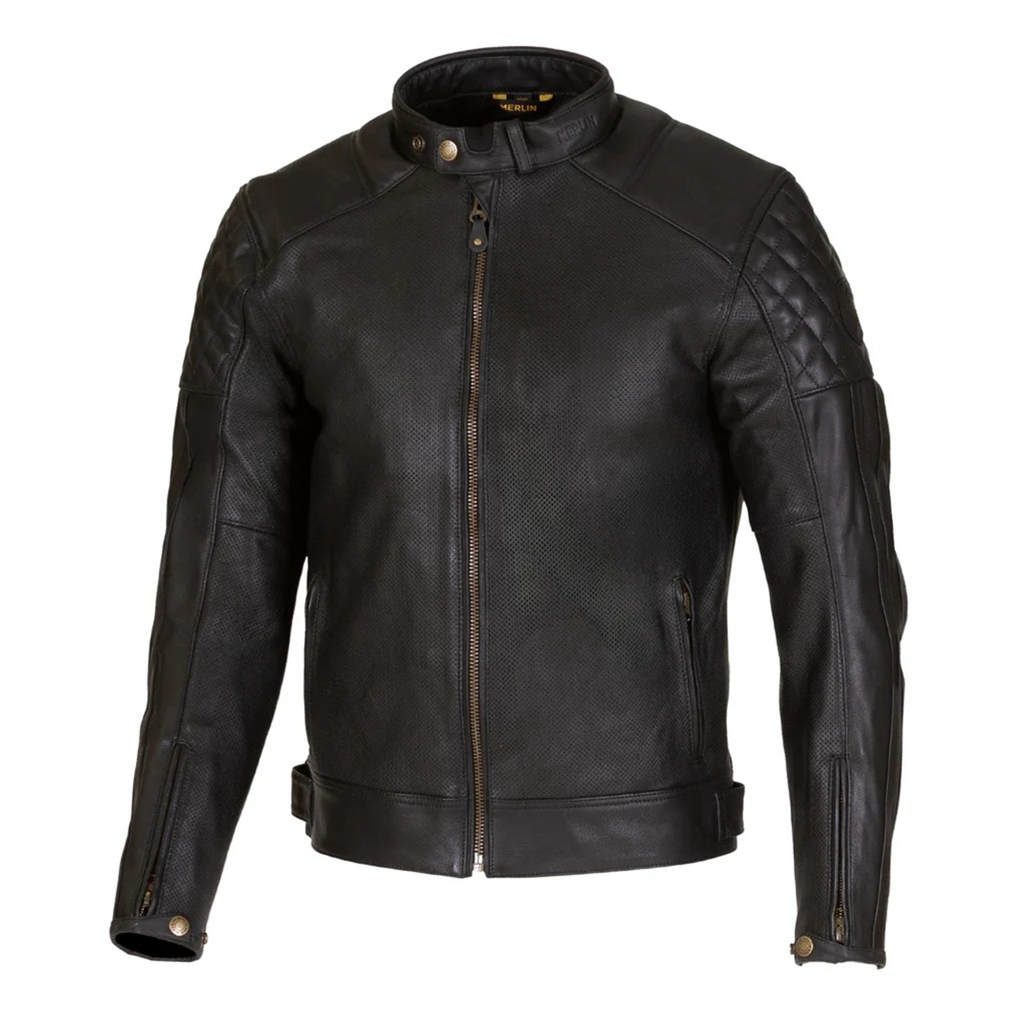 Merlin Icon D3O Leather Motorcycle Jacket - Black