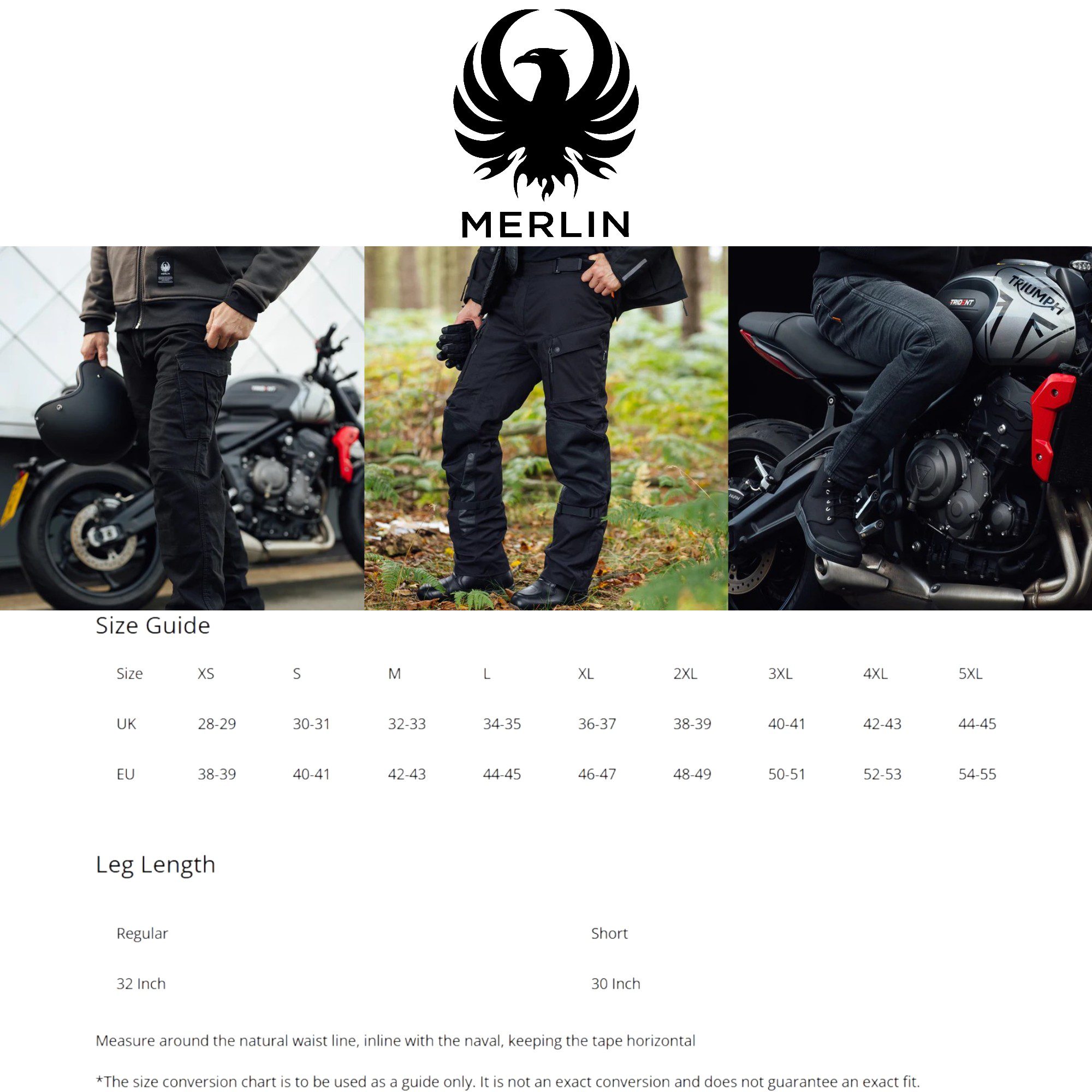 Merlin Condor D3O Laminated Motorcycle Trousers - Black