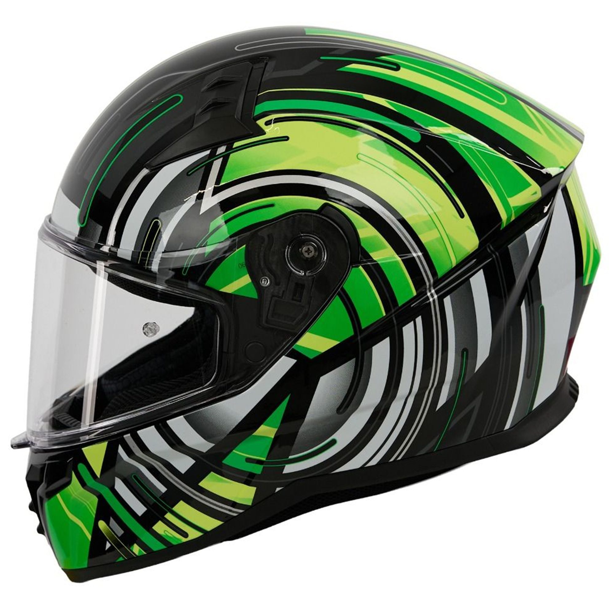 Spada Raiden 3 Cyclone Motorcycle Helmet: Green