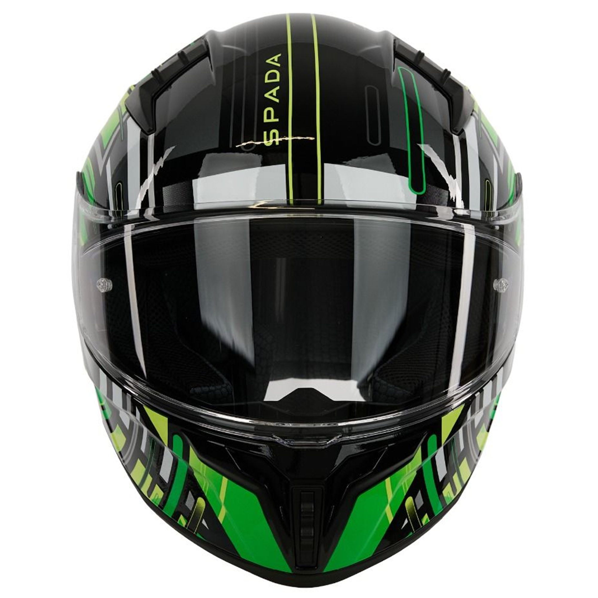 Spada Raiden 3 Cyclone Motorcycle Helmet: Green