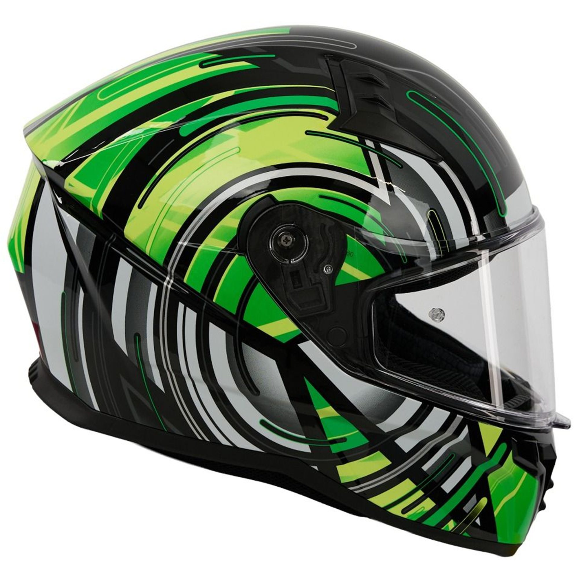Spada Raiden 3 Cyclone Motorcycle Helmet: Green