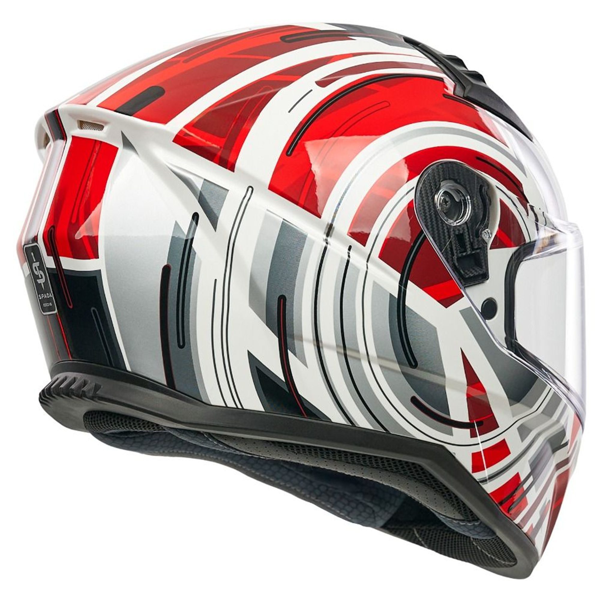 Spada Raiden 3 Cyclone Motorcycle Helmet: Red