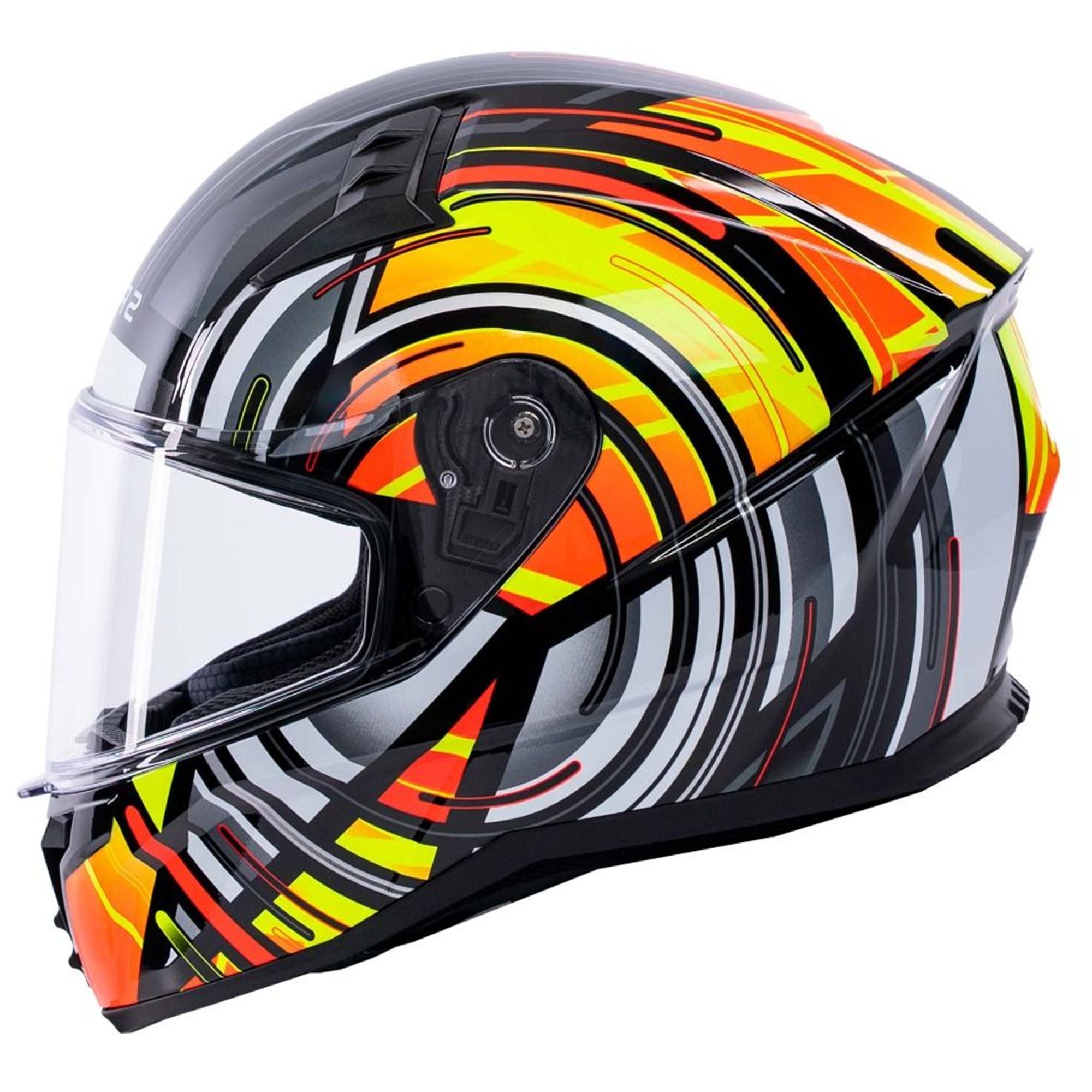 Spada Raiden 3 Cyclone Motorcycle Helmet: Yellow