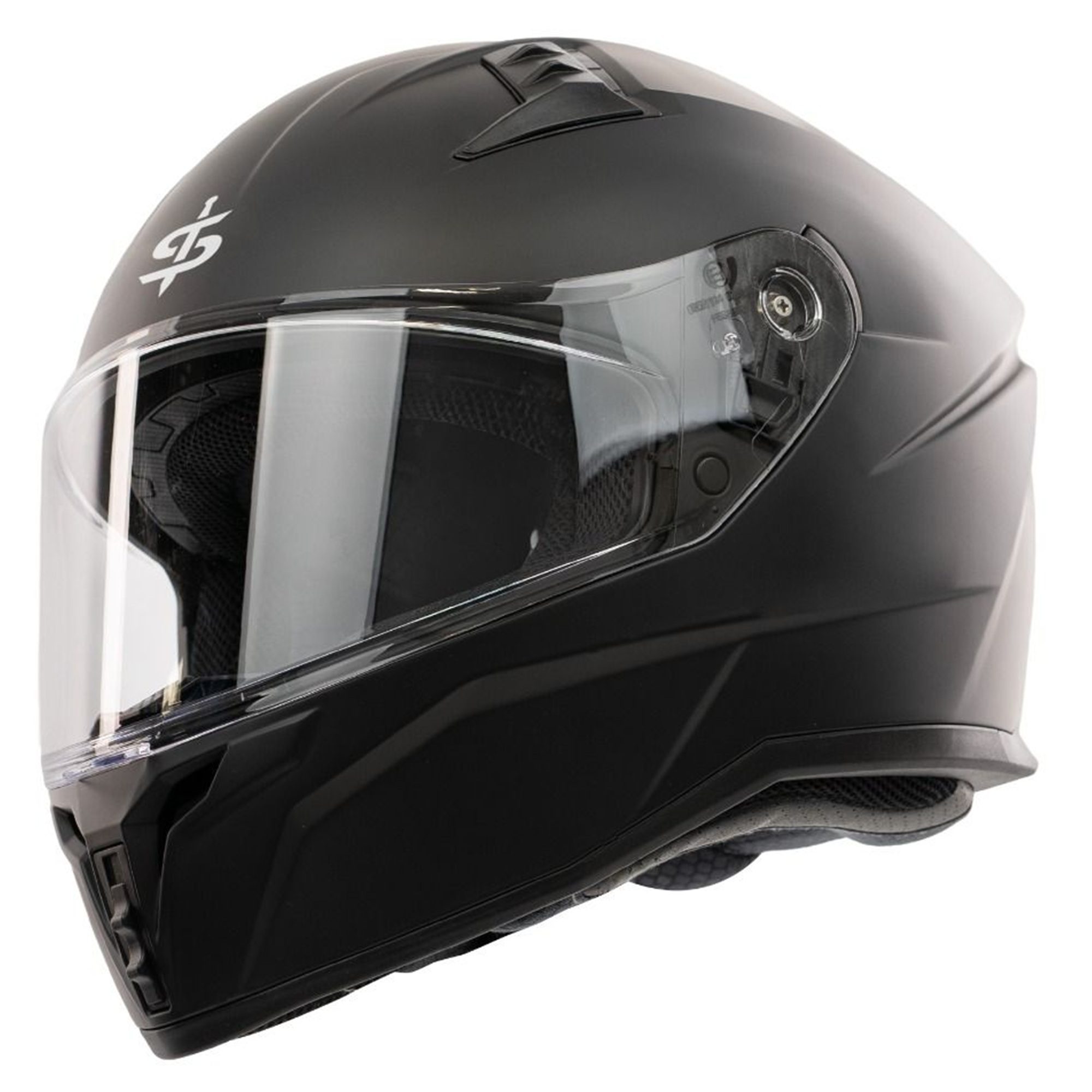 Spada Raiden 3 Plain Motorcycle Helmet: Matt Black